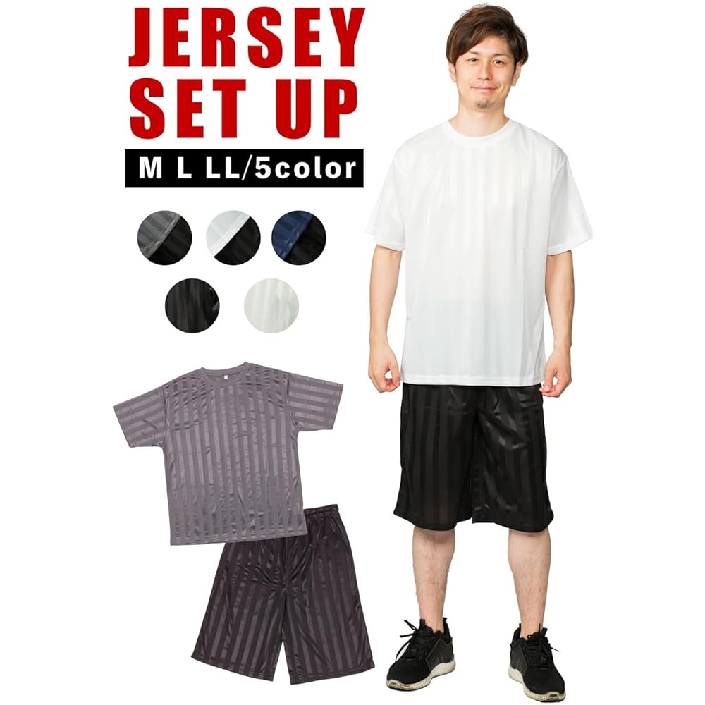 [Y's factory] Pajamas, Men's Top and Bottom Set, Men's, Loose, Stretch T-shirt, Short Sleeves, Shorts, Setup, Room Wear, Loungewear, Relaxed, Comfortable, Sweat Absorbent, Quick Drying