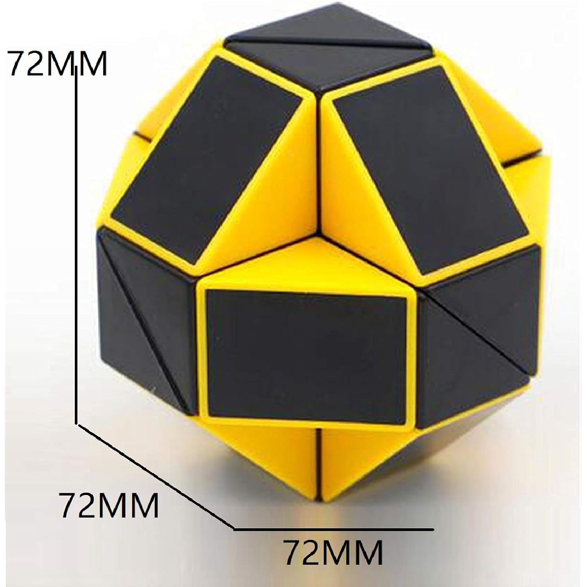 Snake Magic Puzzle Cube Speed Cube Speed Twist Brain Brain Teaser Anxiety Addition ADHD and Autism Adult Child Toy by Shuyue (Yellow & Black)