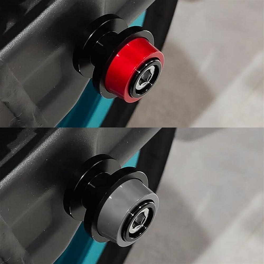 DEMUR 6mm Stand Screw Motorcycle Swingarm Slider Spool Accessories Yamaha YZFR1S YZFR1M YZFR1 R1M R1S 2015-2020 2019 Swingarm Slider Spool (Size : Black)