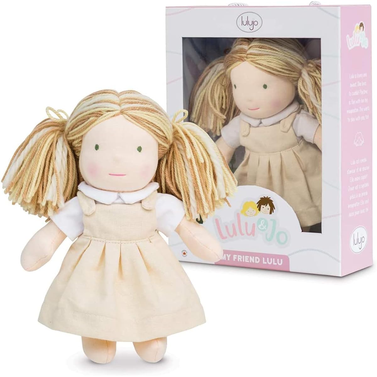 Lulujo Lulu Doll blanket | 25.4cm | Heirloom quality | Superb craftsmanship and fine handwork | Waldorf style