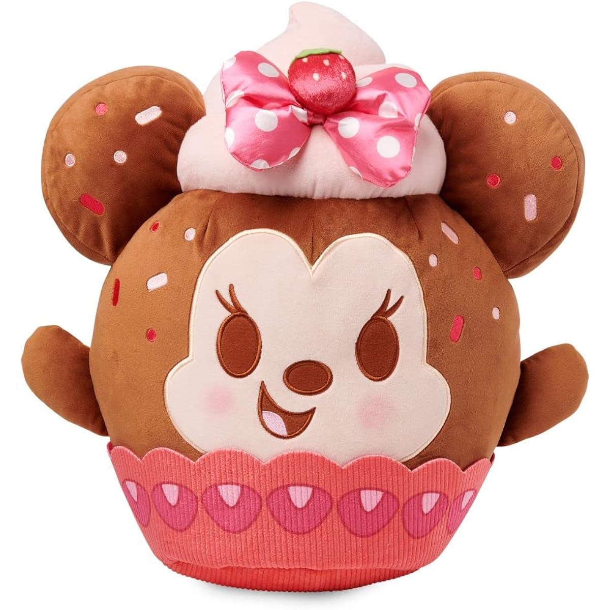 Disney Minnie Mouse Strawberry Cupcake Muench Ring Scented Plush - Baked Goods - Medium 16 Inch