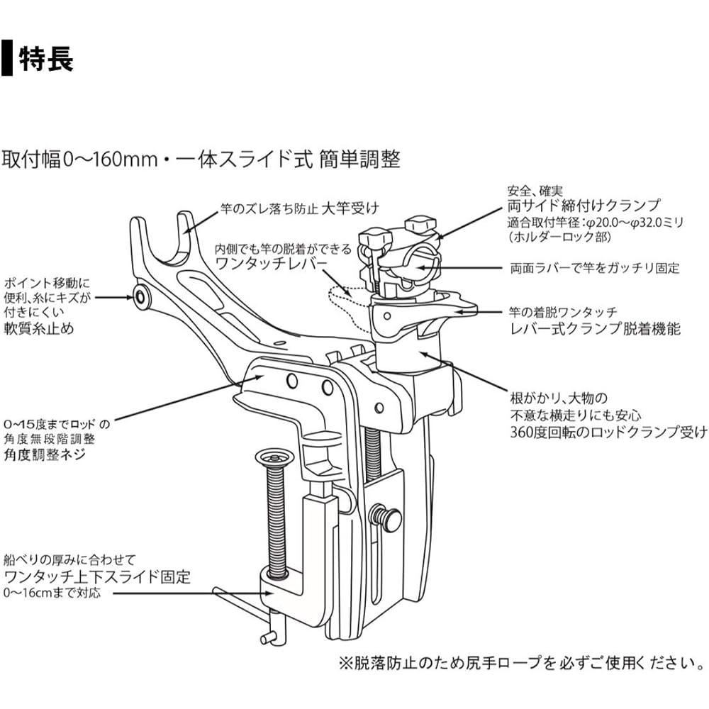 DAIWA Rod Holder Power Holder GS160