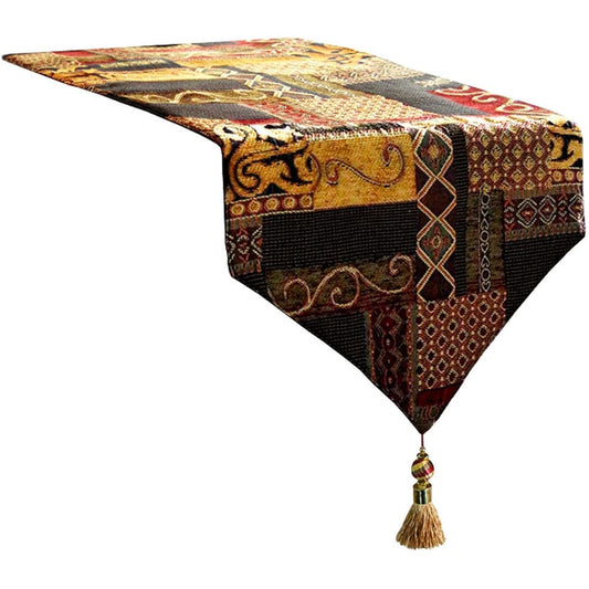 Artbisons Table Runners Handmade Golden Table Runner (84x13, Illusion of Gold)