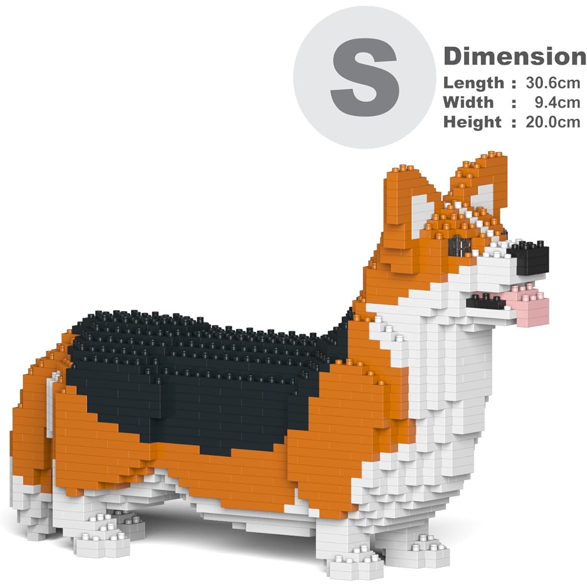 JEKCA Jekkablock Welsh Corgi Brown 02S-M02 Sculptor