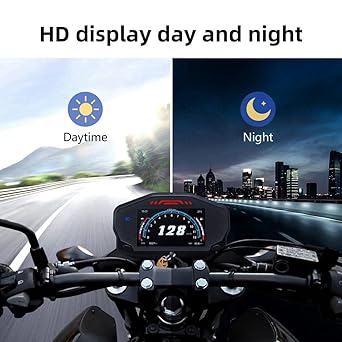 inscriptions by LED Speedometer LED Speedometer ABS Speedometer LCD Digital Odometer Fuel Gauge for 1/2/4 Cylinder