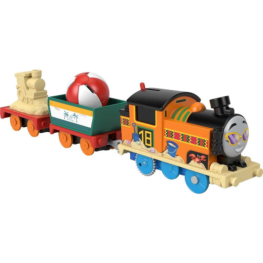 Thomas & Friends Electric Toy Train Beachy Nia Battery Powered Engine with Beach Ball Cargo for Preschoolers Ages 3 and Up