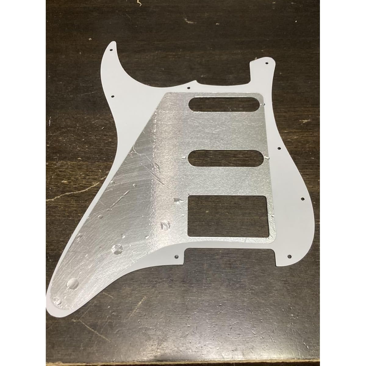 Electric Guitar Pickguard SSH 11 Hole Stratocaster Wood Grain Pattern