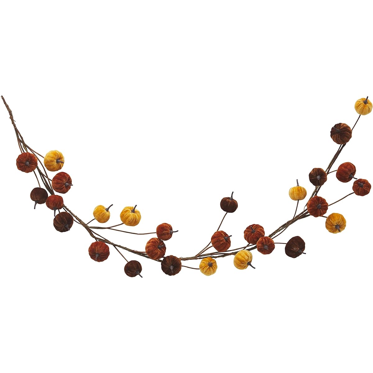 Mud Pie Fall Velvet Pumpkin Garland