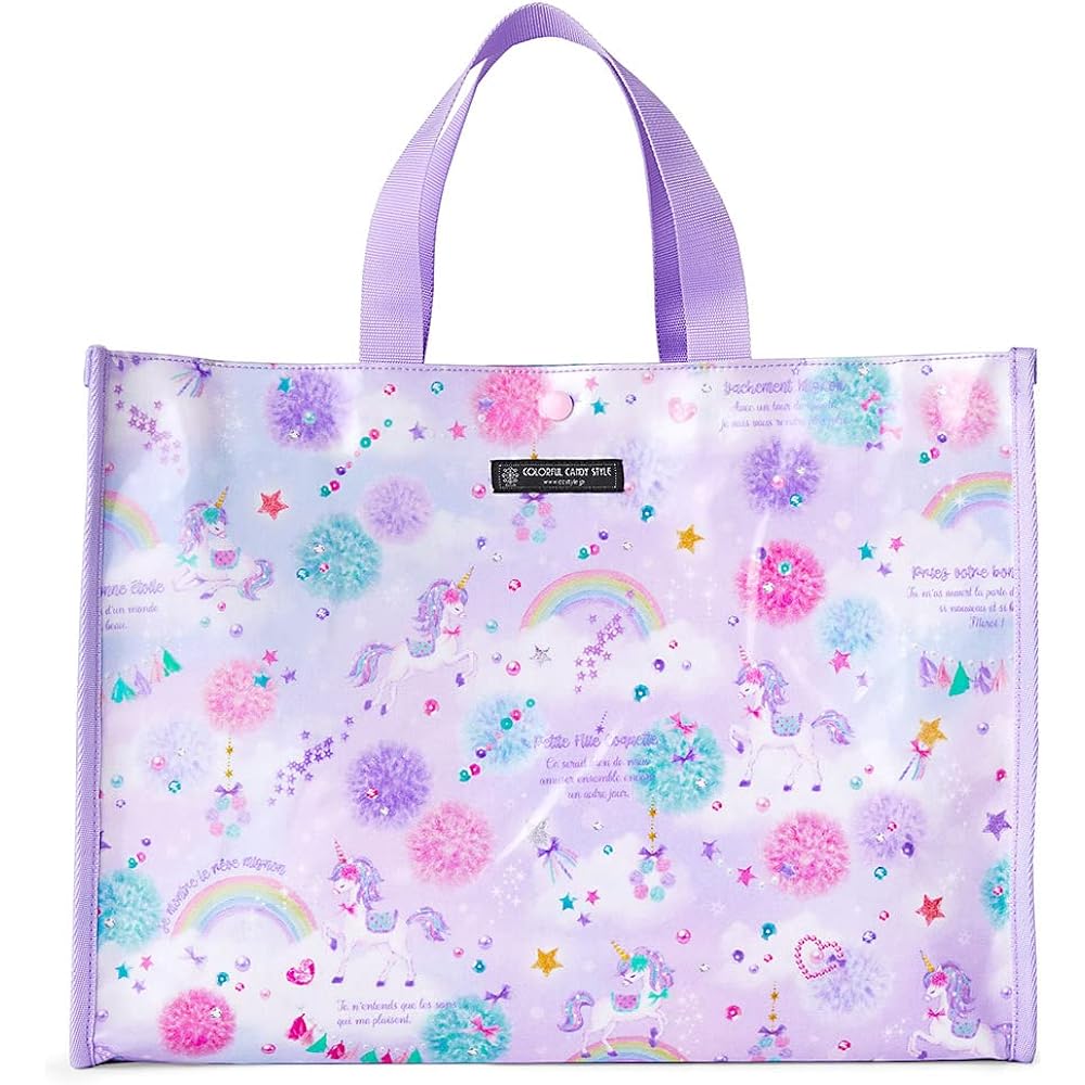 COLORFUL CANDY STYLE Pool Bag Girls Children Vinyl Waterproof Water Repellent Swimming Bag Unicorn Fantasy CGN0354800