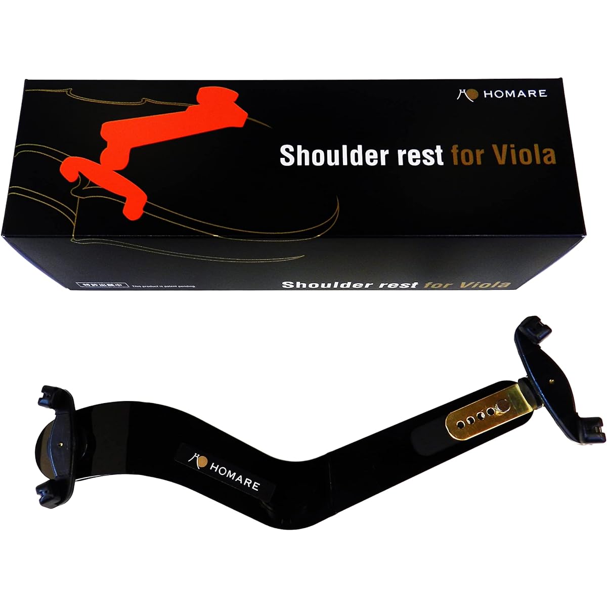 HOMARE Viola Shoulder Rest <made in Japan> original H1-2678VA (not version 2) Rare early model (black)