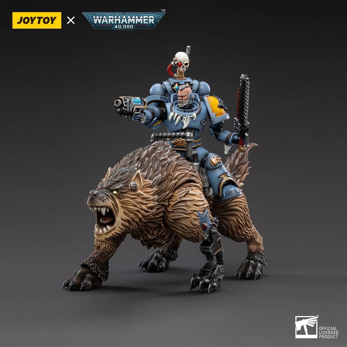 JOYTOY 1/18 Warhammer 40,000 Space Wolf Thunderwolf Cavalry Bjern Collection Model