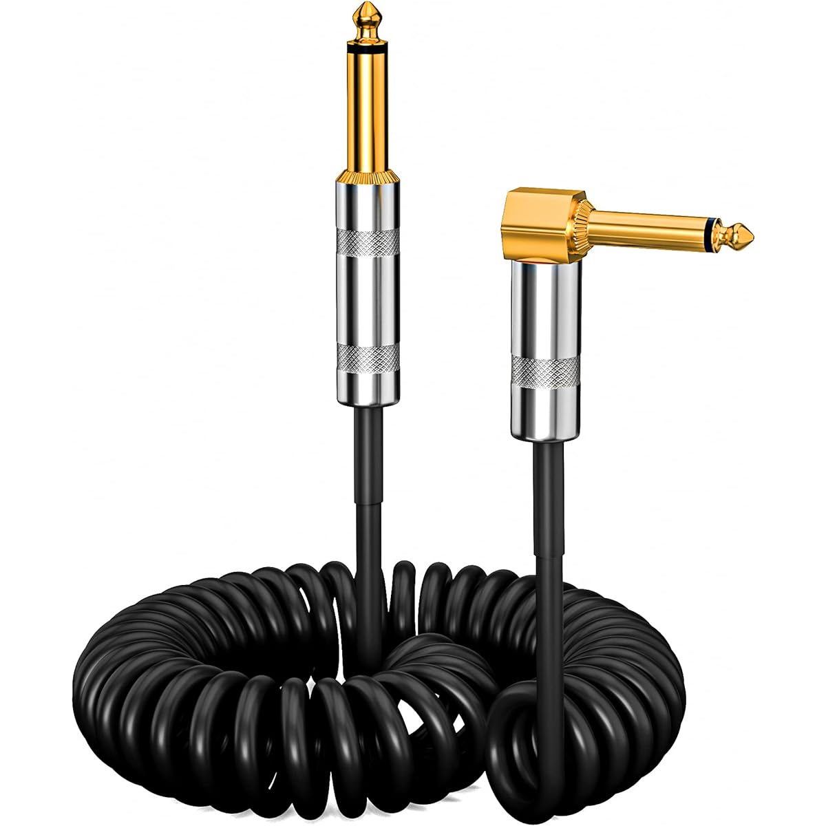 IUKUS Guitar Cable Electric Guitar AMP Cable Right Angle 6.35mm 1/4 inch TR Instrument Cord for Guitar Bass Mandolin Keyboard Pro Audio