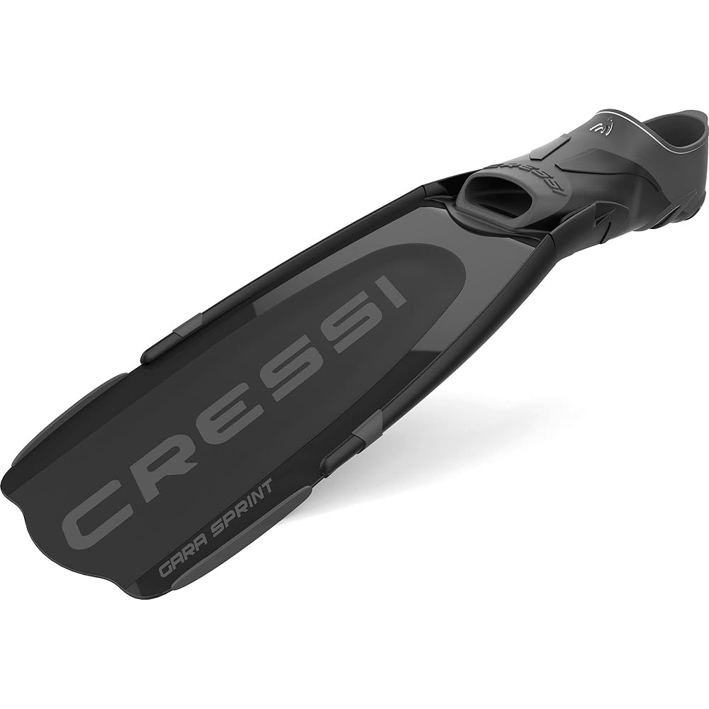 CRESSI Freediving Spearfishing Fin [GARA MODULAR SPRINT] Semi-long 29 degree inclined blade Self-adjust foot pocket [Genuine product]