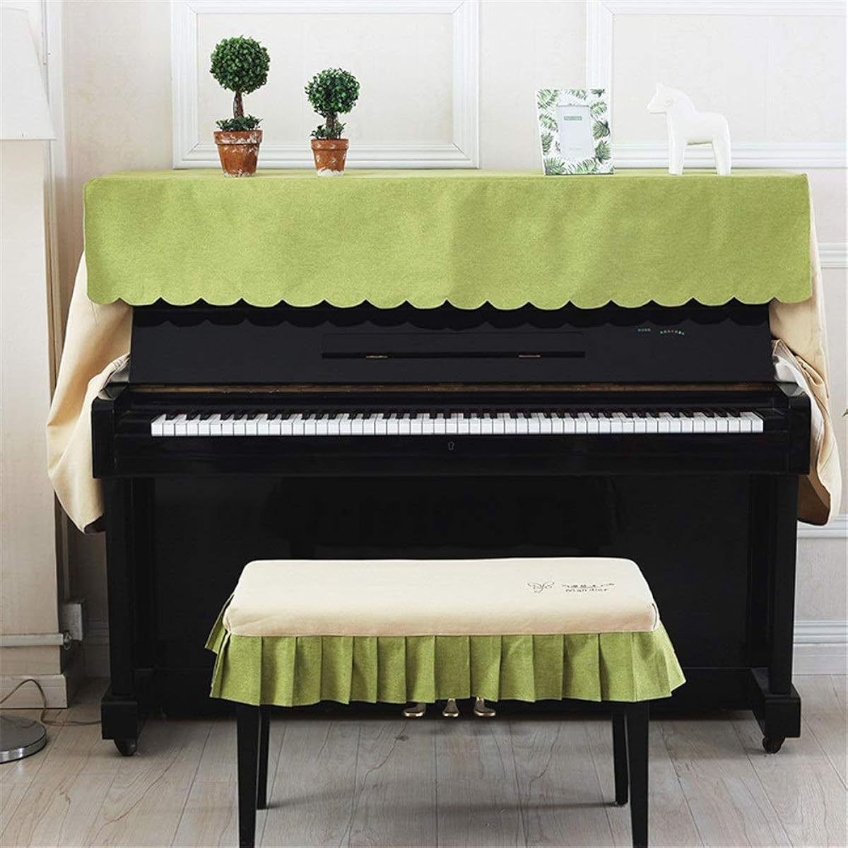 Digital Piano Dust Cover Hand Embroidered Piano Breathable Dust Cover Universal 148-153cm for Universal Piano (Color: A, Size: S)