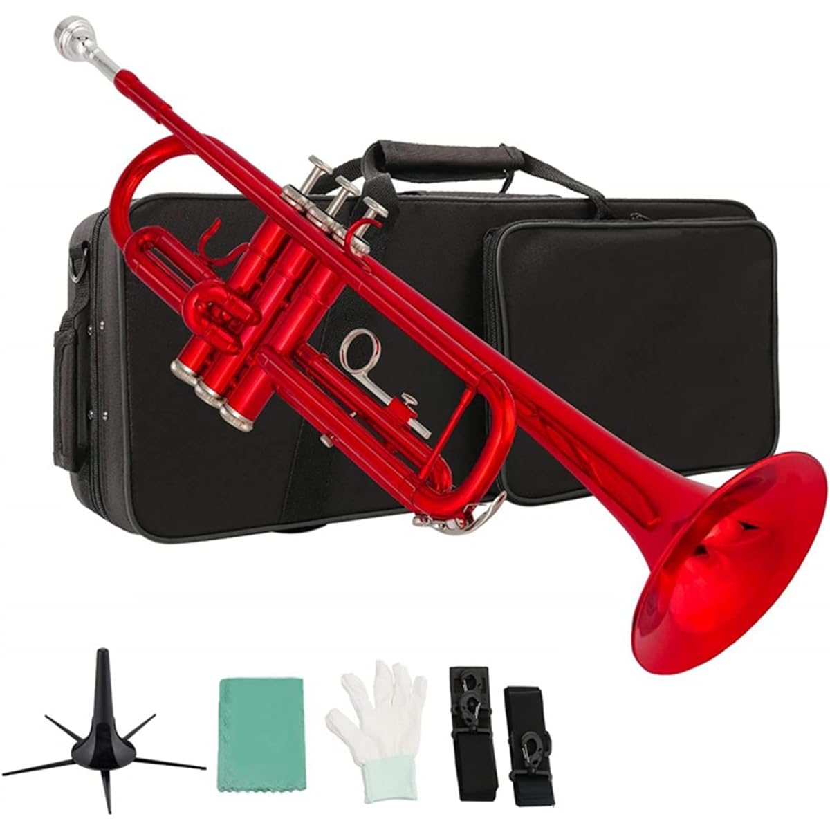The Crimson B Flat Trumpet is suitable for beginners and is suitable for playing grading examination bands and churches.