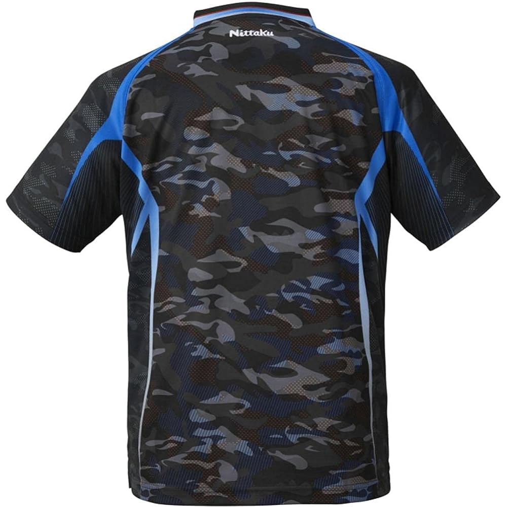 Nittaku NW2193 Table Tennis Game Shirt, Sky Camouflage Shirt, Unisex, JTTA Officially Approved, Can Be Worn in Official Matches