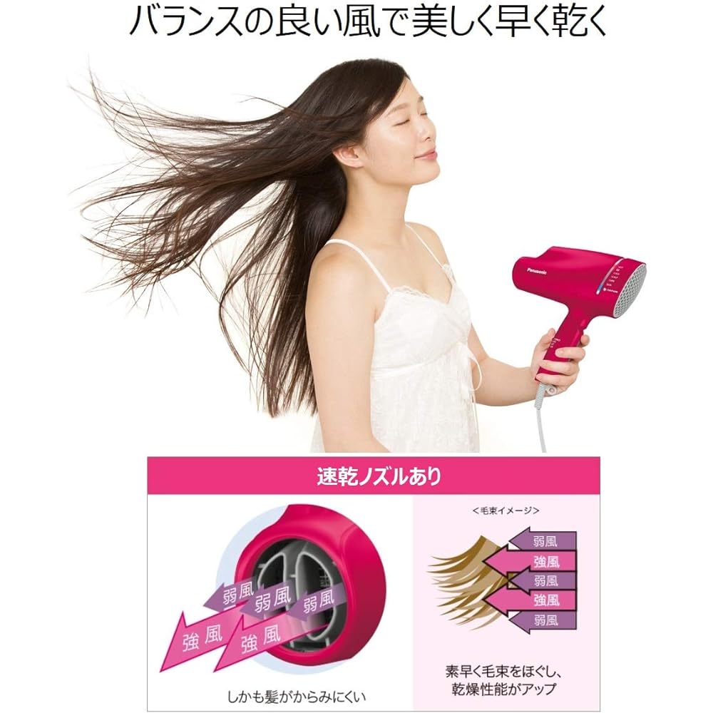 Panasonic Hair Dryer Nano Care Rouge Pink EH-CNA9A-RP
