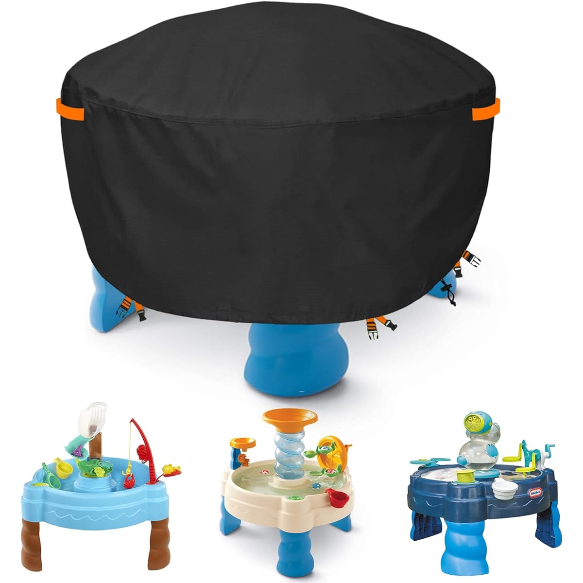Chinchilla Children's Water Table Cover Heavy Outdoor Waterproof Sun Protection Water Play Table Cover (Gray)