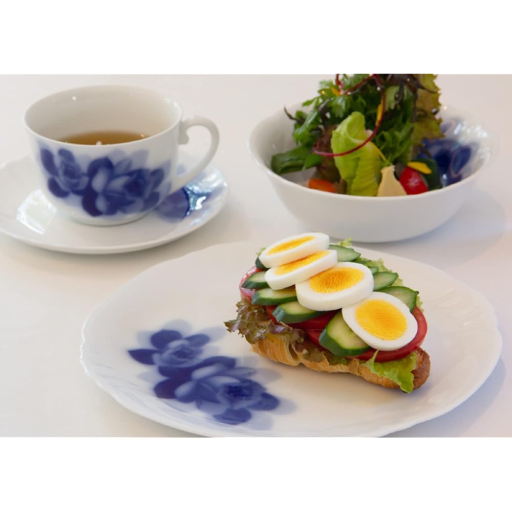 Okura Toen Blue Rose Janet 15cm Porridge Ball <Microwave Friendly> 45F/8110