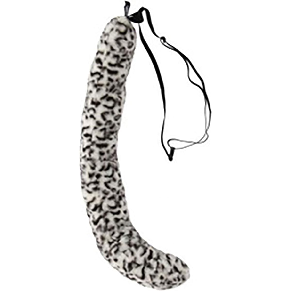 Snow Leopard Plush Costume Tail. For adults and children. , Brown, White. , One Size
