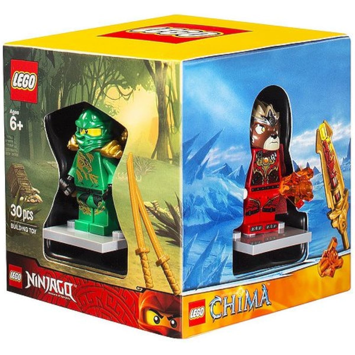 Lego Exclusive minifigure 4 pack box set, Superboy, Green ninja Lloyd, Lavertus, and City Adventure Ranger