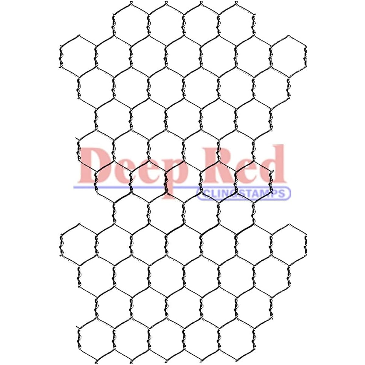 Deep Red Cling Stamp 2"X3" -Chicken Wire Background (Parallel Import)