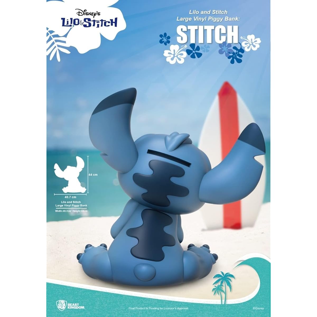 Beast Kingdom Lilo & Stitch: Stitch Large Vinyl Bank, Multicolor