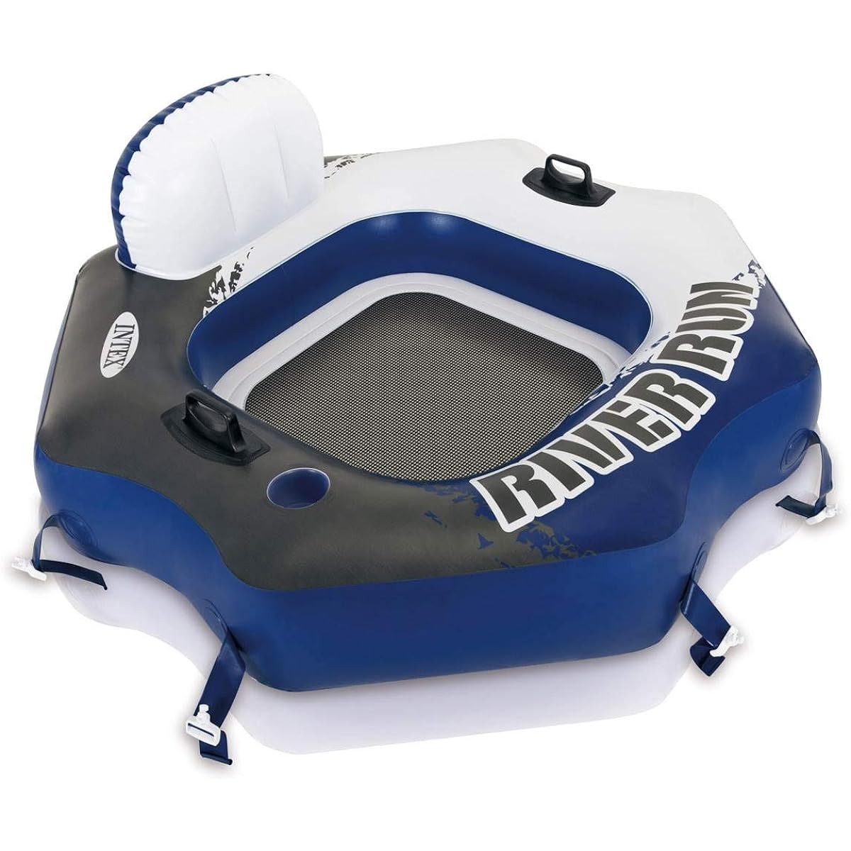 Intex River Run Connect Inflatable Tubes (4-Pack) & Mega Chill II Drinking Float
