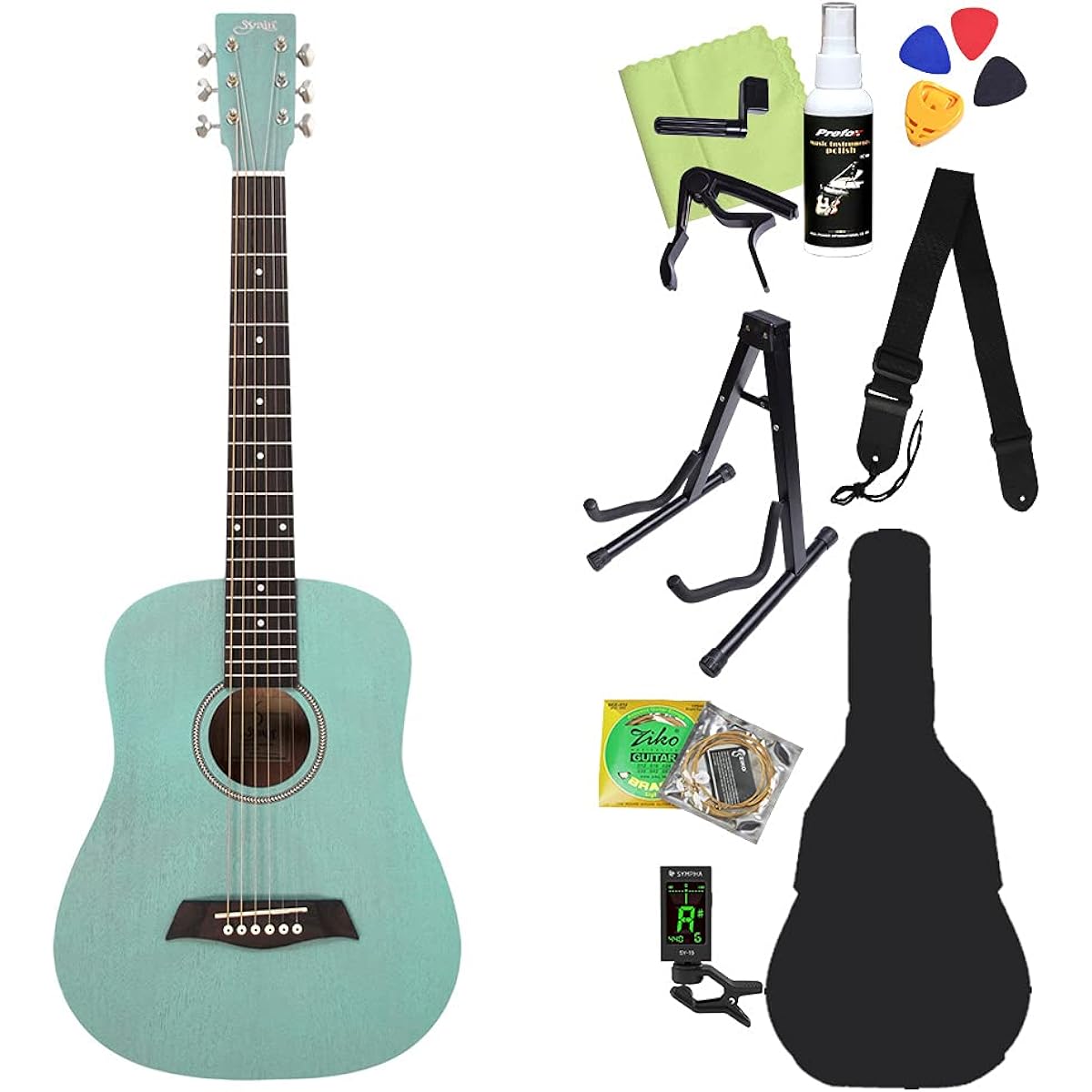 S.Yairi YM-02 Acoustic Guitar Beginner Set 12 Piece Set UBL Mini Guitar Kids S Yairi