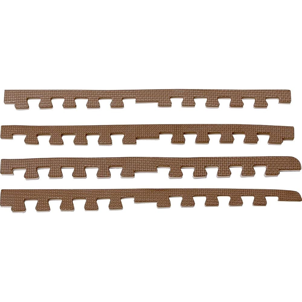 Iris Ohyama Joint Mat, Extra Thick 1.8 cm, 60 x 60 cm, Set of 16, Non-Formaldehyde, Washable, Mocha Brown/Beige JMRN-616