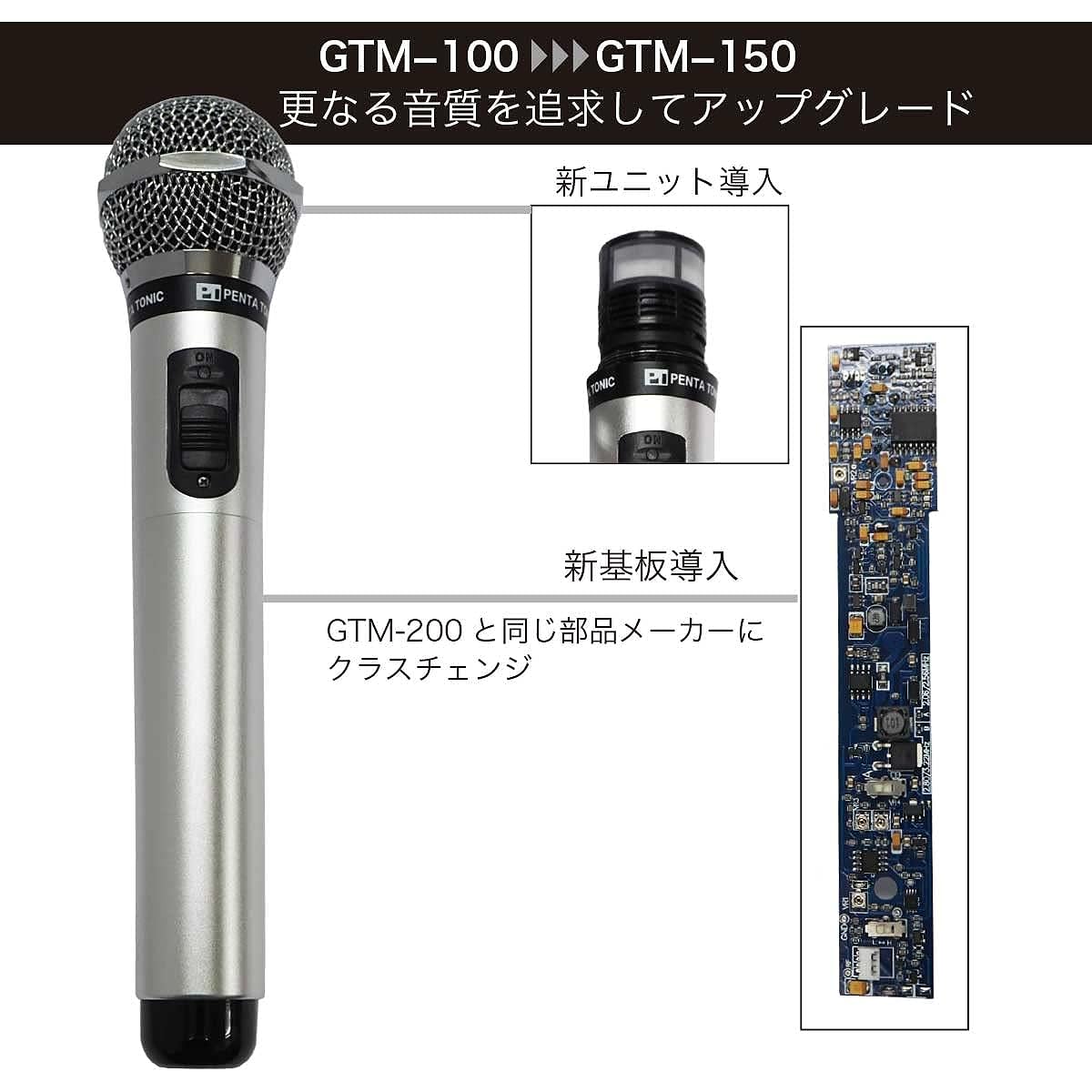 Karaoke My Microphone GTM-150 Wireless Microphone (Silver)