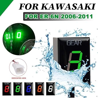 Digital Meter Display 1-6 Gear Indicator Motorcycle Accessories Gear Display Digital Meter For Kawasaki ER-6N ER6N ER 6N 2006 2007 2008 2009 2010 2011 Indicator Meter Display