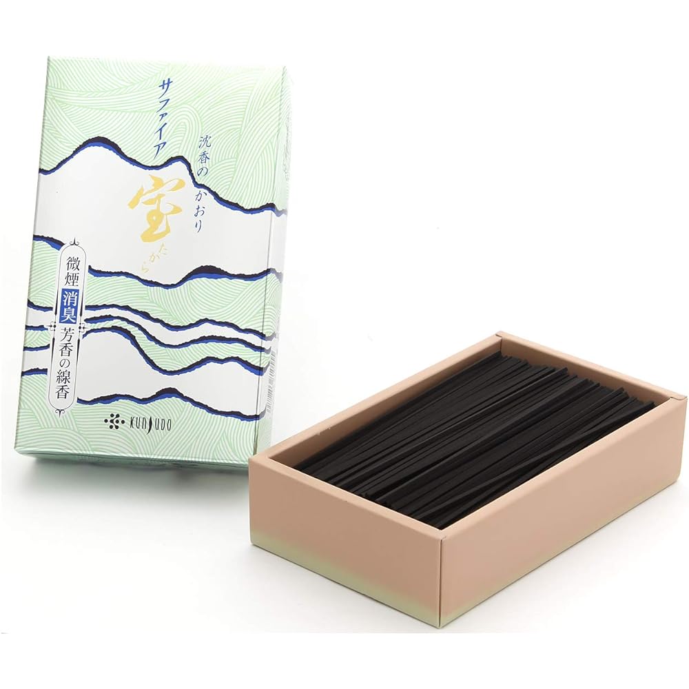 Incense Treasure Sapphire 2 Boxes Subtle Agarwood Scent Low Smoke Incense Fragrance Stick