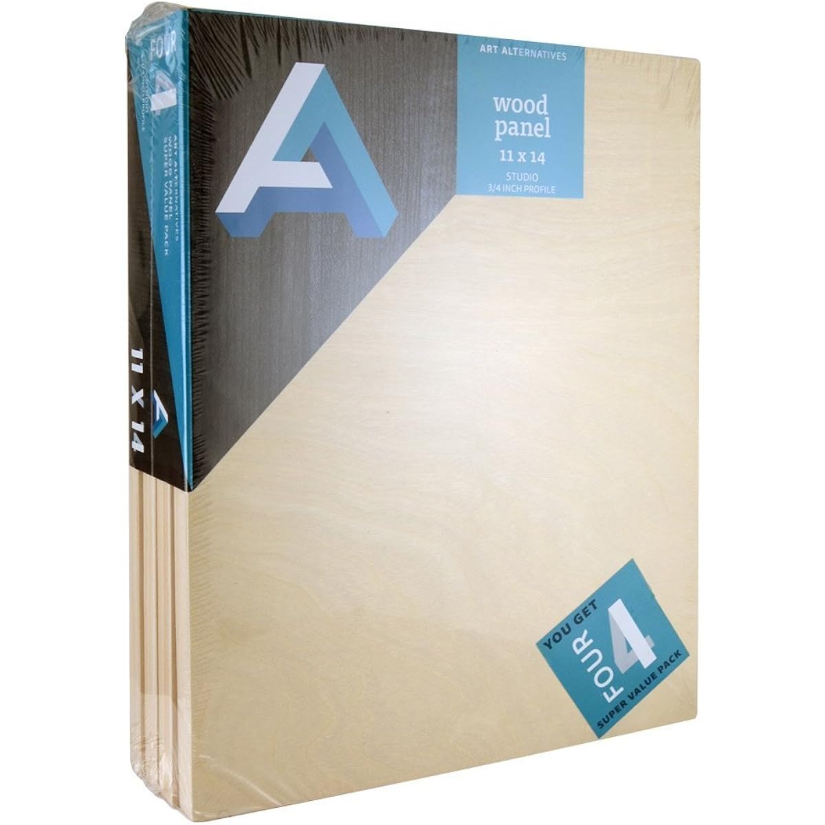 Art Alternatives Wood Panels Super Value 11x14 4 Pack