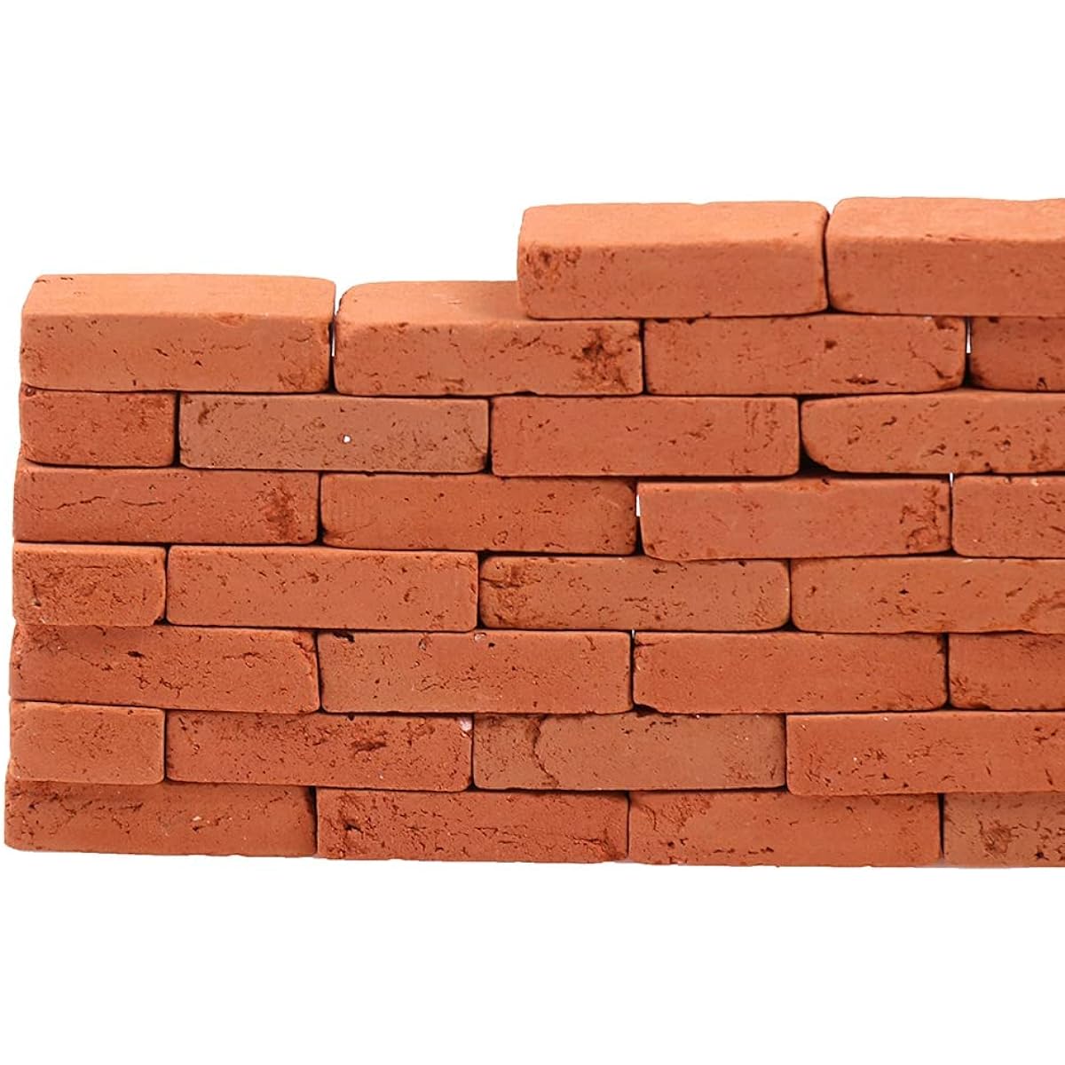Haiabei 200pcs 1/16 Miniature Bricks Mini Red Brick Stone Model Bricks Mini Artificial Bricks Premium Clay Bricks DIY Faux Bricks Lifelike Brick Ornaments for Dollhouse Decoration Handmade Crafts