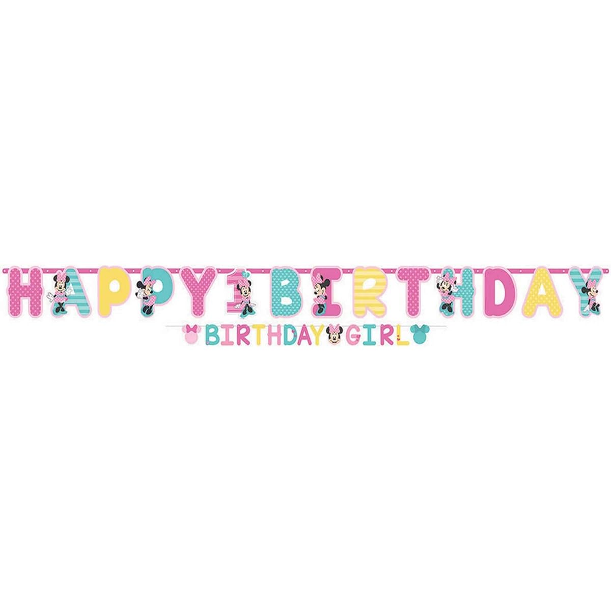amscan Minnie's Fun To Be One Letter Banner Kit