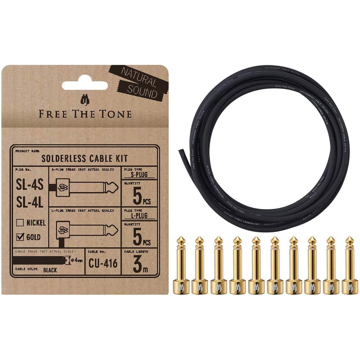 Free The Tone SL-4SL-GD-55K Solderless Cable Kit