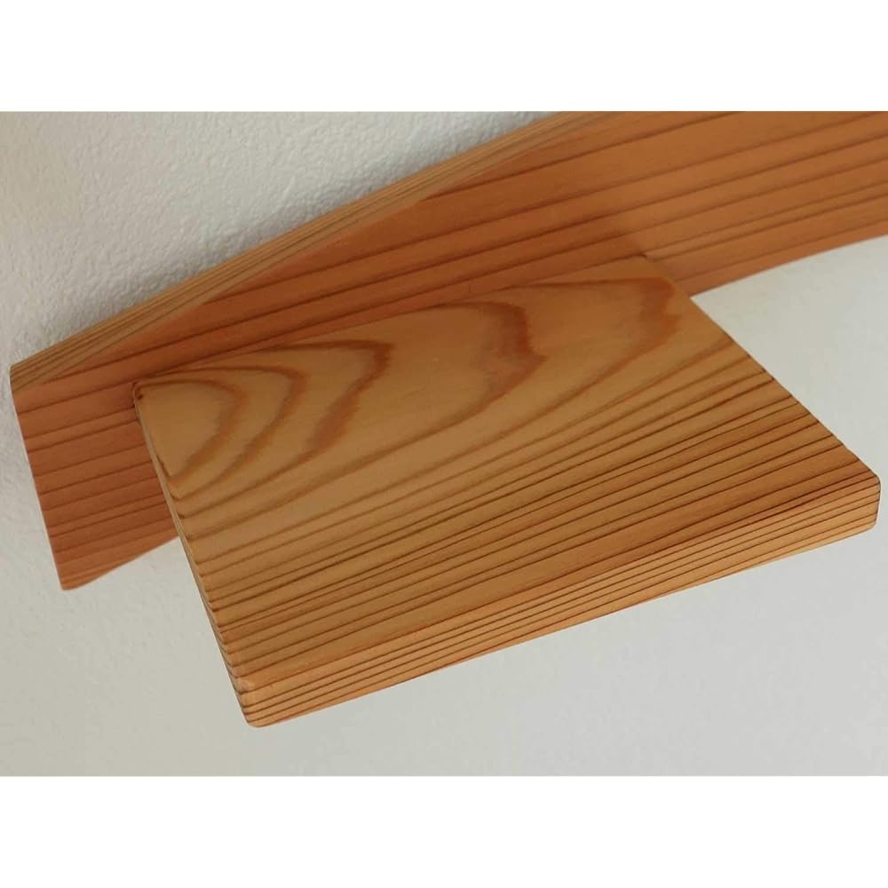 Kawai Kougyou Humyhumy Wall Shelf WAVE Short Cloud Natural 4711 <Body> Approx. Width 50 x Height 5.5cm, <Shelf Size> Approx. Width 12 x Depth 9cm