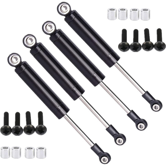 Alloy 112mm Internal Spring Shock Absorber Damper for RC Car 1/10 Crawler Truck Hpi Hsp Rc4wd Losi Axial Hop-up Parts 4pcs/Set (Black)