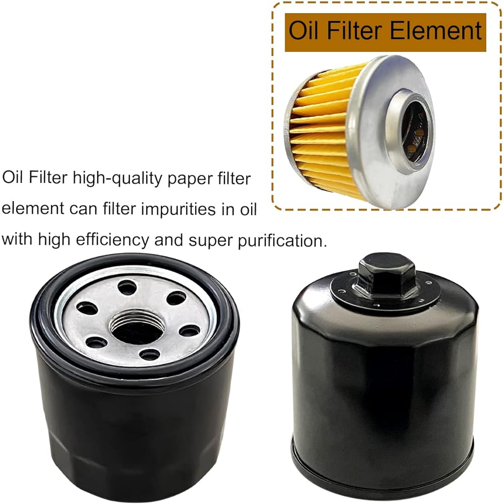 FUYEAR Oil Filter with Nuts 2 Pieces for HiSUN MASSIM TOMOTO SUPERMACH YS400 YS700 MSU500 UTV700 15200-003-0000 15200-F39-0000