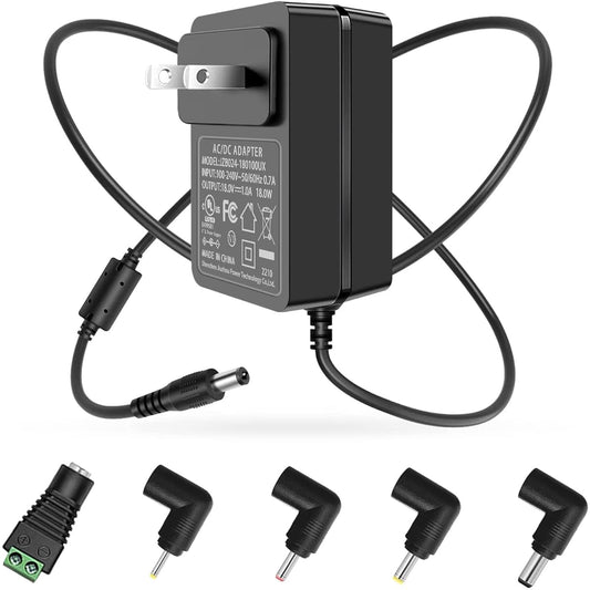 18V 1A Charger 18 Volt 1000mA Power Adapter 18 Volt (0.1A 0.15A 0.2A 0.25A 0.3A 0.4A 0.5A 0.6A 0.7A 0.8A 0.9A) 100mA~1000mA Center Positive Plug for Equipment