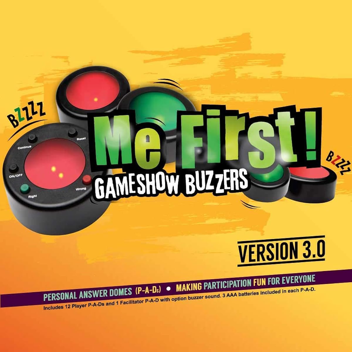Trainers Warehouse Me First v.3 Wireless Game Buzzer - 12-User Set (12-Player + Facilitator) | Engage All Students - Dynamite Audience Engagement Tools