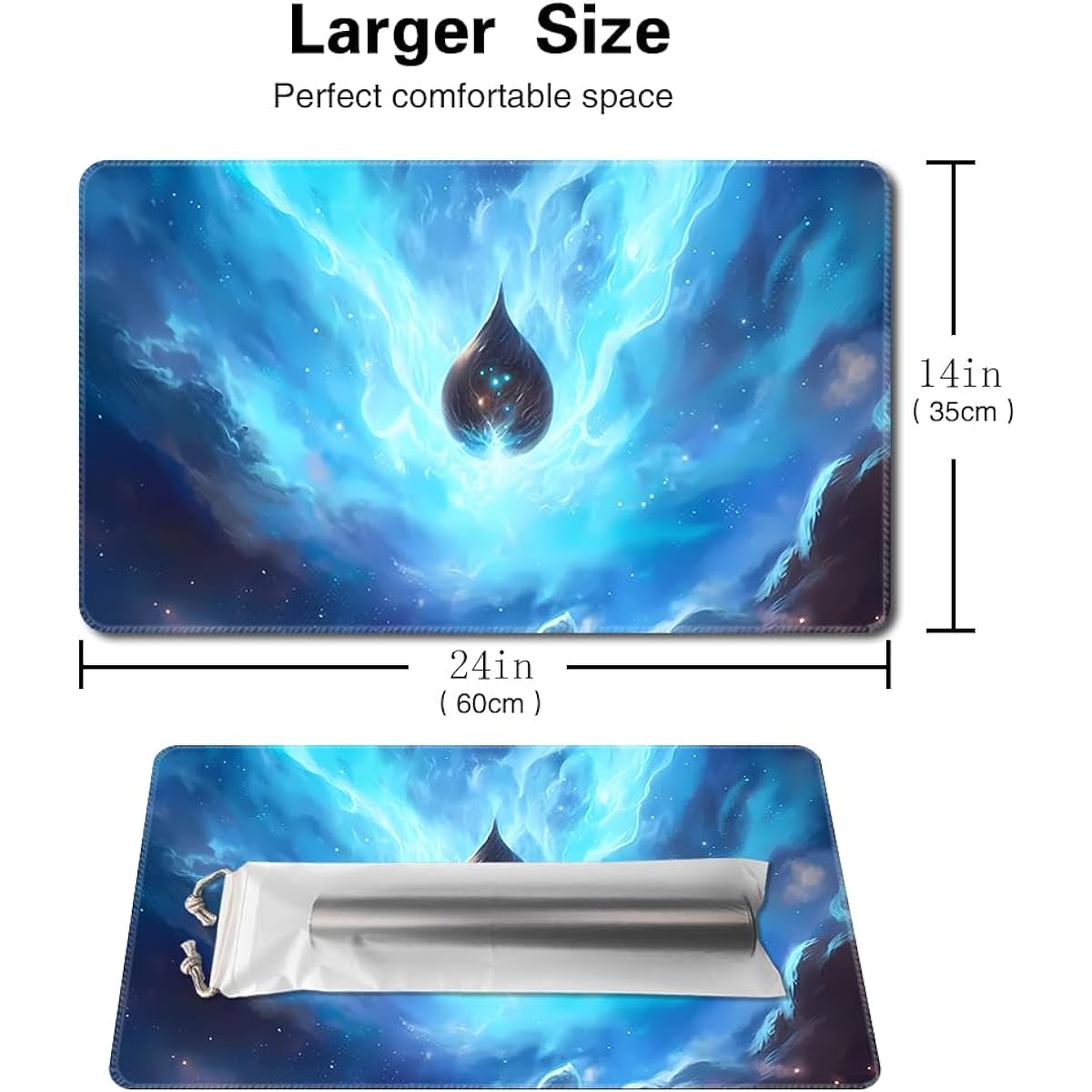 SIXTORE Premium Board Game 24x14 Inch TCG Playmat Compatible with OCG CCG RPG MTG Playmat Mouse Pad Desk Mat for Trick Manipulation