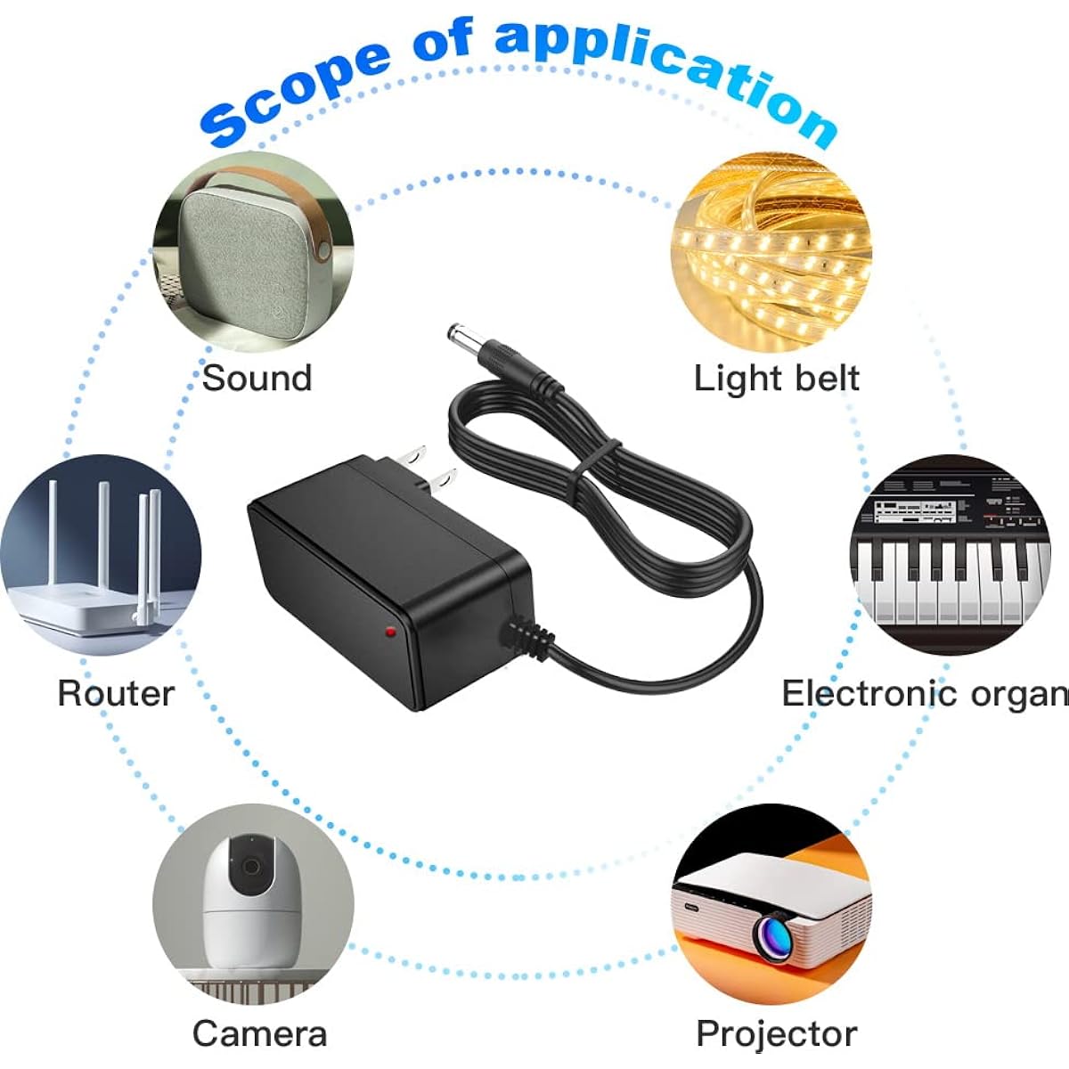 MTDZKJG 24V 0.5A Power Adapter 100~240V AC to DC 24V 500mA Power Adapter 24V Power Cord Converter Transformer 5.5x2.5mm with 2.1mm Plug Essential Oil Diffuser 24V Wall Charger