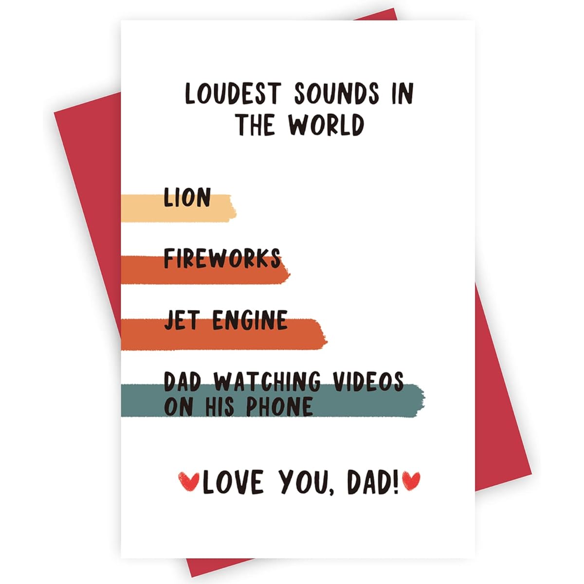 Funny Father's Day Cards, Joke Birthday Cards for Dad, The Loudest Sounds in the World