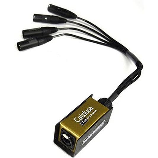 Whirlwind CT-M Cat5e Ethercon to 4 XLRM Snake Cable 1.5ft