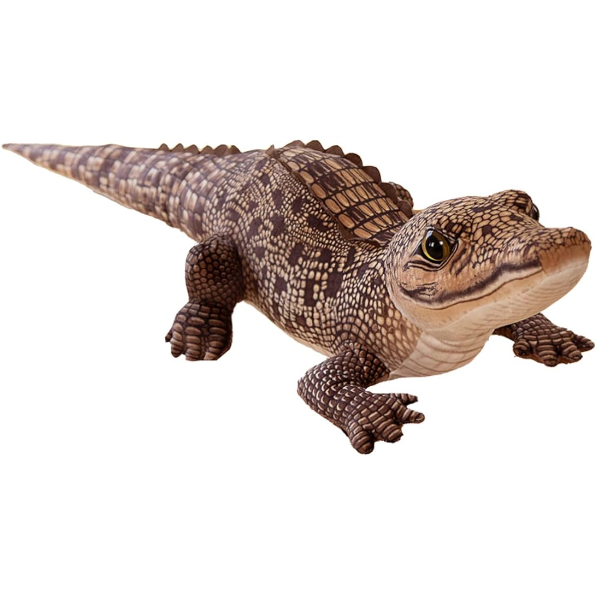 ELAINREN 100cm Lifelike Crocodile Large Plush Pillow Super Soft Crocodile Stuffed Toy Realistic Giant Gator Shape Stuffed Animal Sleeping Pillow Home Decoration Gift