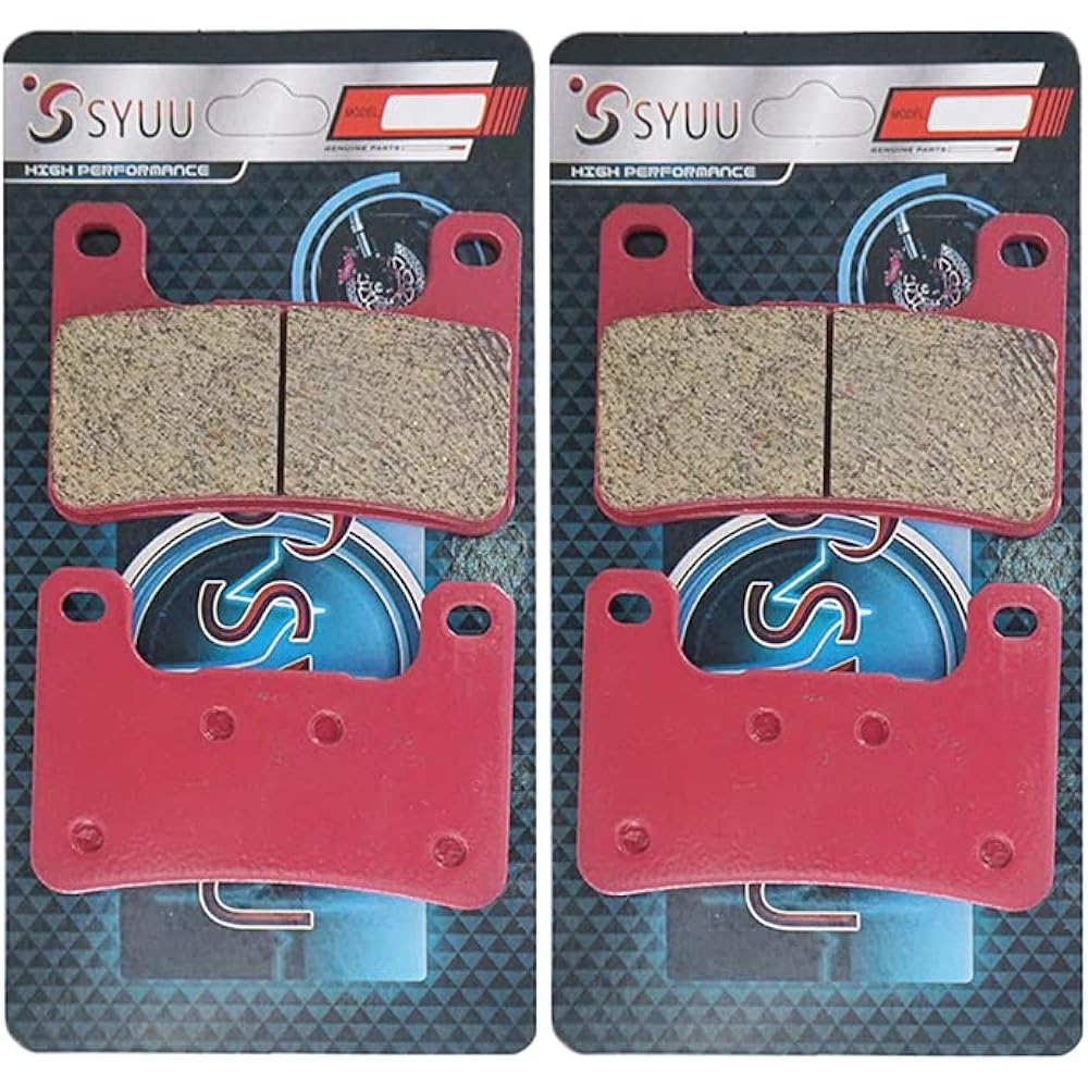 S SYUU Front and Rear Ceramic Brake Pads Compatible with Suzuki GSXR 600 GSXR 750 2004-2005 GSXR 1000 FA379F FA254R