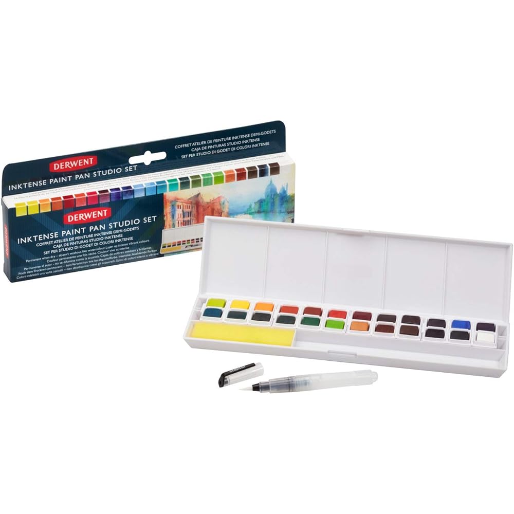 [Domestic regular product] Derwent Inktense Paint Pan Palette 24 colors 2305545