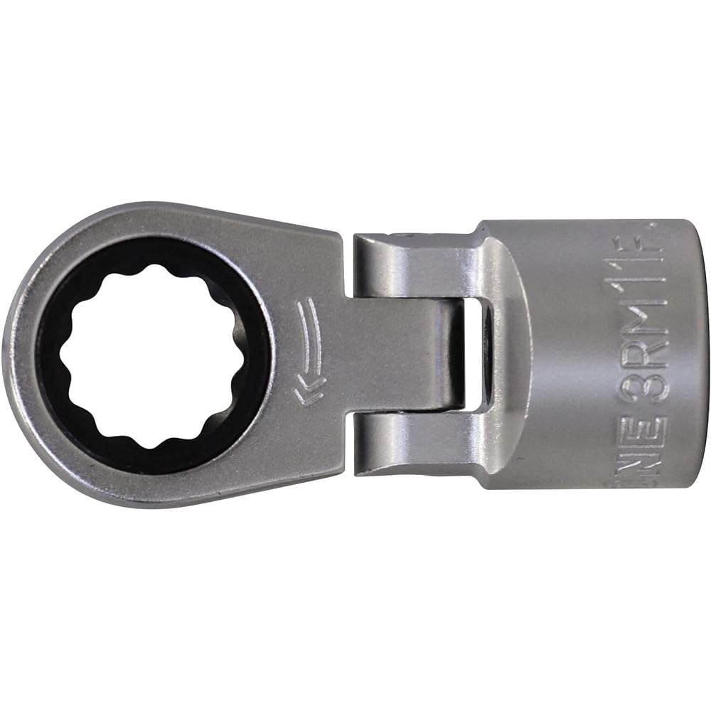 TONE Flex Ratchet Glasses Socket HP3RM-19F Drive Angle 9.5mm (3/8") Width across Flats 19mm Plated